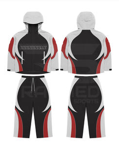 Chándal cortavientos de nailon 100% en diferentes colores, pantalón y chaqueta con capucha y cremallera, chándal cortavientos extragrande para hombre - Product Image 6