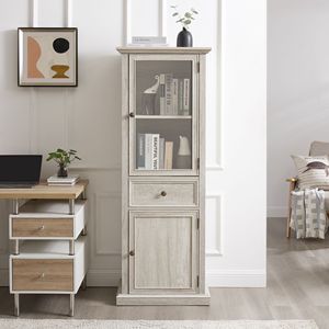 <b>Tall</b> Freestanding Sideboard Cabinet with Glass Door Shelves Living Room <b>Storage</b> Drawer Cabinet - Product Image 1