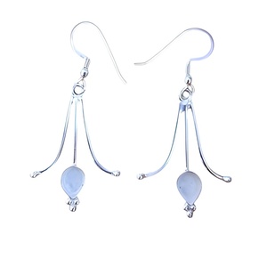 925 Sterling Silver Eco-Friendly Lead Nickel Free 6x8mm Bezel Blank Setting Leaf Dangle <b>Earring</b> Good Jewelry Findings Components - Product Image 1