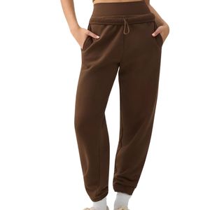 Pantalones Deportivos de Felpa para Mujer, Cintura Alta, Logotipo Personalizado, Mezcla de Algodón, Estilo Urbano, Pantalones de Chándal, Venta al Por Mayor OEM - Product Image 2