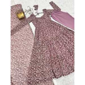 Belle robe Anarkali ensemble modeste Pent et Dupatta pour les fêtes - Product Image 6