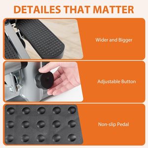 Mini Stepper Portatile per Allenamento Completo del Corpo con Bande di Resistenza, Pedale Regolabile per Esercizi Fitness - Product Image 5