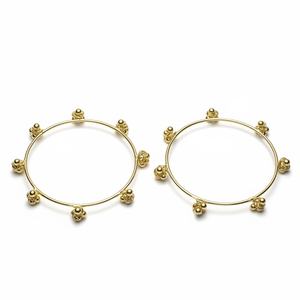 Pulseras Jhumki Doradas de Cachemira, Brillantes y Modernas, Ideales para Bodas y Fiestas, Precio al por Mayor, Exportación Global - Product Image 5