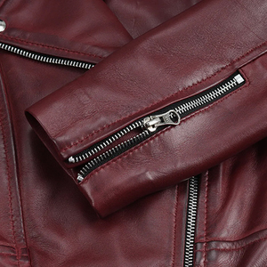 Men’s Classic <b>Biker</b> Leather <b>Jacket</b> – Slim Fit Motorcycle <b>Jacket</b> with Durable Zipper and Modern Design Made By GLOVES City - Product Image 5