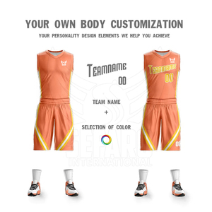Uniforme de basket-ball réversible sur mesure en stock, couleur unie, uniforme de basket-ball réversible - Product Image 2