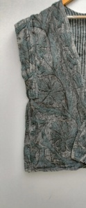 Chaleco de terciopelo con cuentas, estilo vintage floral, cuello en V, cierre de un botón, largo corto, exterior de algodón, prenda exterior de invierno para mujer - Product Image 3