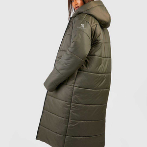 Ladies <b>Winter</b> Corduroy Quilted Puffer <b>Coat</b> Warm Hooded <b>Padding</b> Fashion Outdoor Windproof Solid Color Lightweight New High - Product Image 3