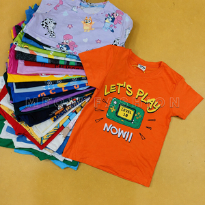 เสื้อยืดเด็กส่งด่วน ขายส่งจำนวนมาก จัดส่งรวดเร็ว เสื้อผ้าล็อตใหญ่ เสื้อยืด Lerftover บังกลาเทศ สำหรับเด็กชายและเด็กหญิง - Product Image 2