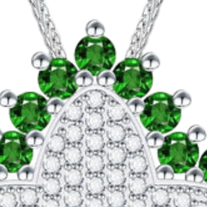 จี้เงินแท้รูปใบไอวี่สีเขียว AKA Green Ivy Elite สำหรับผู้หญิง สร้อยคอเครื่องประดับใบไอวี่สีเขียวและสีเงินสุดหรู พร้อมสายสร้อย - Product Image 5