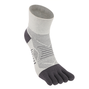 Chaussettes de sport pour hommes à 5 doigts, en coton tricoté respirant et écologique, avec logo sur le revers, coloris noir, bleu, gris, pour l'été - Product Image 2