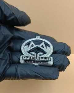 Pendentif personnalisé avec nom de DJ, style hip-hop, luxe, moissanite, argent sterling 925, initiale de nom de rappeur - Product Image 5