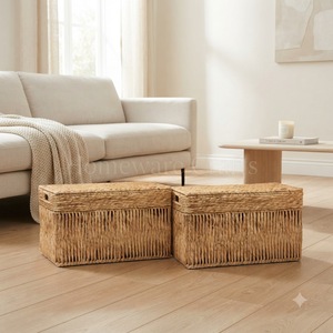 Wholesale <b>Wicker</b> Storage <b>Basket</b> Handmade Natural Woven Organizer Eco Friendly Home Decor Factory Direct Supplier In Vietnam - Product Image 3