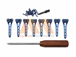 แผ่นล็อคกระดูกข้อศอกส่วนปลายแบบ 2-4 รู ขวา-ซ้าย พร้อมสกรู LCP 78 ชิ้น TT - Product Image 3