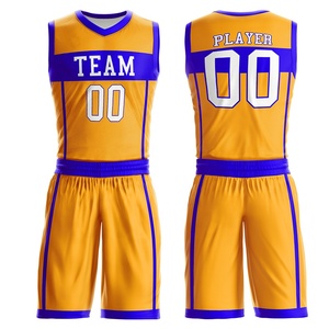 Ensemble de maillots de basket-ball d'équipe, blanc et bleu, impression sublimée, évacuation de l'humidité, unisexe, adulte, coupe régulière, tissu en maille - Product Image 4