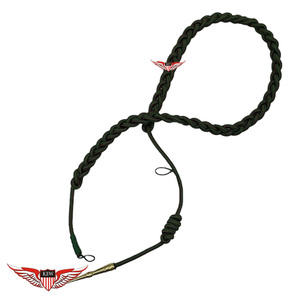 Cordon de parade tressé en nylon vert, aiguillette dorée, cordon d'épaule français avec embout doré pour aiguillette - Product Image 3