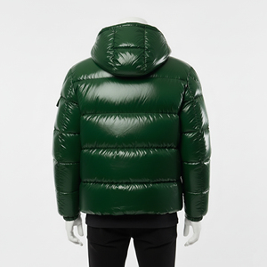 Customized Men's <b>Winter</b> Puffer <b>Jacket</b> Canvas Stand Collar Letter Pattern Front Logo High Quality Cotton Filled OEM ODM <b>Jacket</b> - Product Image 5