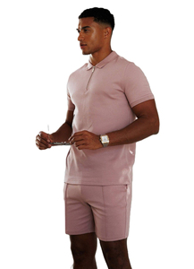 Ensemble polo et short thermique respirant imprimé pour homme, personnalisable en couleurs et tailles, avec fermeture éclair et imprimé, style streetwear - Product Image 3