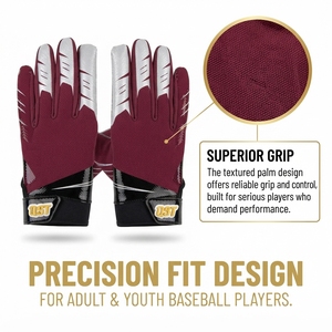 Gants de football pour hommes adultes, performance optimale pour les receveurs, couleur personnalisable, imperméables, protection UV, poignet réglable, hiver - Product Image 4