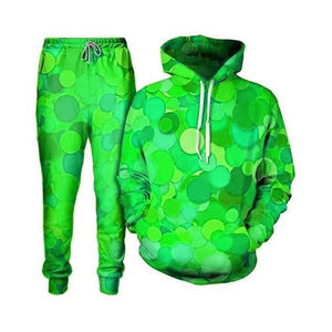 Ensemble sweat-shirt et pantalon de survêtement d'hiver personnalisé avec fermeture éclair, imprimé sérigraphié, grande taille, haute qualité, unisexe, vente en gros - Product Image 5