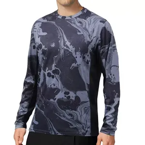 Sweat à capuche de pêche respirant à manches longues avec logo personnalisé, séchage rapide, protection UV SPF UPF 50, polyester durable, chemise de pêche pour homme - Product Image 2
