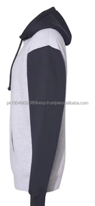 Logo personnalisé en vrac gris polyvalent noir couleur bloc applique broderie 400 GSM français éponge coton sweats à capuche - Product Image 5