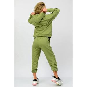 Automne hiver unisexe 2 pièces survêtement ensemble coupe régulière sweat à capuche lourd pantalon surdimensionné survêtement blanc costume de sport pour les femmes - Product Image 5