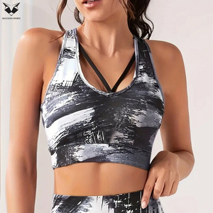 Sujetador deportivo de alta calidad con estampado por sublimación para mujer, transpirable y de color sólido, ideal para yoga, fitness y gimnasio. - Product Image 6