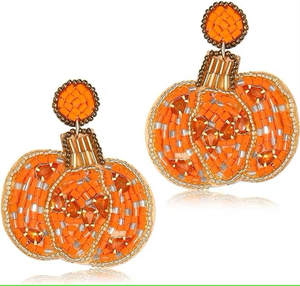Pendientes Colgantes con Diseño Navideño Festivo, Hechos a Mano con Cuentas de Semillas y Bordado de Logotipo Personalizado, Accesorio de Moda - Product Image 3
