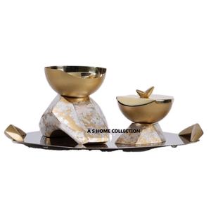 Último diseño decorativo de Lamborghini cuenco y quemador de metal dorado - Product Image 1