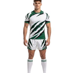 Tenues de rugby imprimées par sublimation à motif chevron, en tissu extensible léger, ensembles d'uniformes de rugby pour équipes - Product Image 2