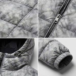 Chaqueta Acolchada Translúcida Informal para Hombre, de Poliéster/Algodón, con Relleno Visible, Cuello Alto, con Capucha, Estilo Urbano, para Otoño - Product Image 4