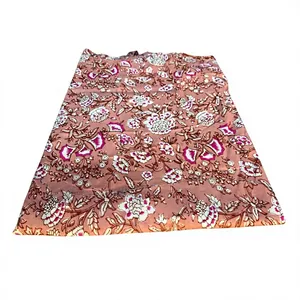 Bolsa de cosméticos grande de estilo bohemio con estampado floral multicolor en tela de algodón, ideal para coser, como regalo para ella. - Product Image 3