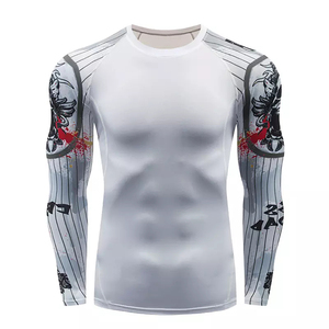 High Quality Custom Long Sleeve Rash Guard Performance <b>Compression</b> <b>Shirt</b> Four Way Stretch Gym Workout Sportswear - Product Image 6