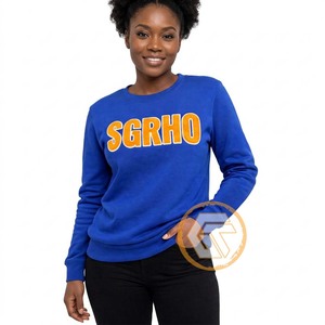 GREEK TREASURES Sudadera de Alta Calidad Personalizada para Mujer, Sigma Gamma Rho, Otoño, Casual, Lisa, de Algodón y Felpa, 500g, Bordada - Product Image 1