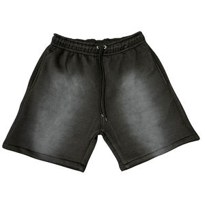 Shorts de sport vintage délavés à l'acide 100 % coton pour hommes et femmes, conception personnalisée, fournisseur en gros - Product Image 2