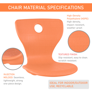 Asiento y respaldo de silla de plástico moldeado por inyección - Product Image 3