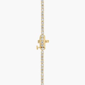 Collier tennis en diamants de laboratoire droits de 16 pouces en or blanc - Product Image 3