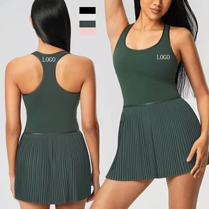 Jupe plissée personnalisée pour femme, taille haute, 2 en 1, sportive, pour la course à pied, le tennis, le paddle, le golf, le pickleball, avec poche - Product Image 1