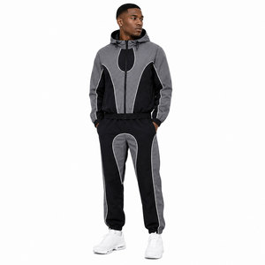 OEM Unisex Reflective Piping Windbreaker Shorts Set – Custom High Quality Zip-Up <b>Jacket</b> & <b>Lightweight</b> Nylon <b>Summer</b> Tracksuit - Product Image 4