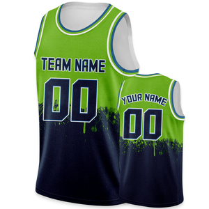 Camiseta de Baloncesto Personalizada Negra y Verde con Nombre y Número del Equipo Impresos, Camiseta Deportiva Hip Hop para Hombres, Mujeres, Jóvenes y Niños - Product Image 1