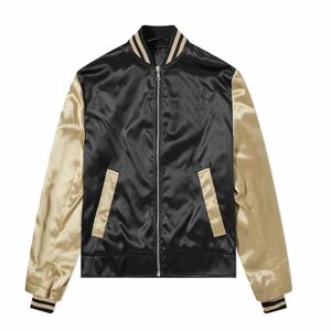 Chaqueta Bomber de Satén Personalizada al por Mayor para Hombre, Ropa Deportiva Urbana, OEM ODM, Chaqueta Casual con Cierre para Invierno y Primavera - Product Image 1