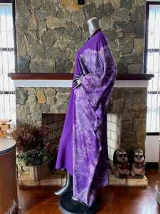 เดรสยาวทรงโบฮีเมียนผ้าเรยอนลายมัดย้อมแบบชิโบริ ไซส์พลัส - Product Image 3