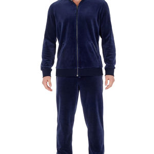 Survêtements en velours surdimensionnés avec logo personnalisé de haute qualité pour hommes, vente en gros OEM - Product Image 3