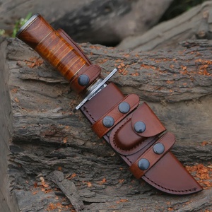 Couteau de chasse artisanal en acier Damas A&M ENTERPRISES, manche en bois, qualité industrielle, couteau de survie professionnel pour le camping - Product Image 4
