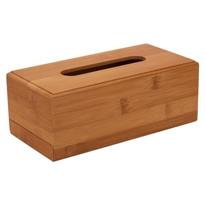 Modern Wooden Tissue <b>Box</b> Holder with Geometric Laser Cut Design Handmade for Home Office Decor - Product Image 5