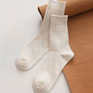 Classic Casual Cotton <b>Socks</b> For Men Soft Ribbed Crew Length Breathable Stretch Comfortable Daily Office Walking - Product Image 2