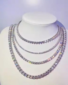 Trendy Unisex Luxury White <b>Gold</b> Cuban Link Chain D Color VVS Studded Diamond <b>Tester</b> Check Moissanite for Wedding - Product Image 1