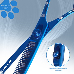 กรรไกรตัดแต่งขนสัตว์เลี้ยง FLAMIA & JABZ รุ่น Professional สีน้ำเงิน สแตนเลส ขนาด 8 นิ้ว สำหรับสุนัข ดีไซน์ทันสมัย ใช้งานสะดวก สำหรับการซอยขน - Product Image 3