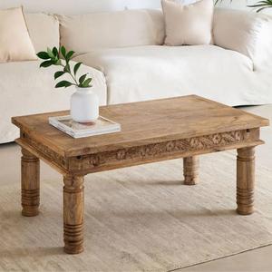 Table basse de jardin rectangulaire Vandana Hexa Arion 115x70 cm en bois d'acacia Ioanis - Product Image 1