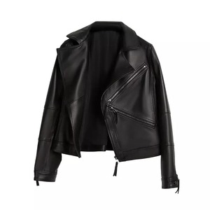 Stylish Winter Men's <b>Genuine</b> <b>Leather</b> <b>Jacket</b> with Front Logo Custom Color Windproof Design OEM Service - Product Image 6